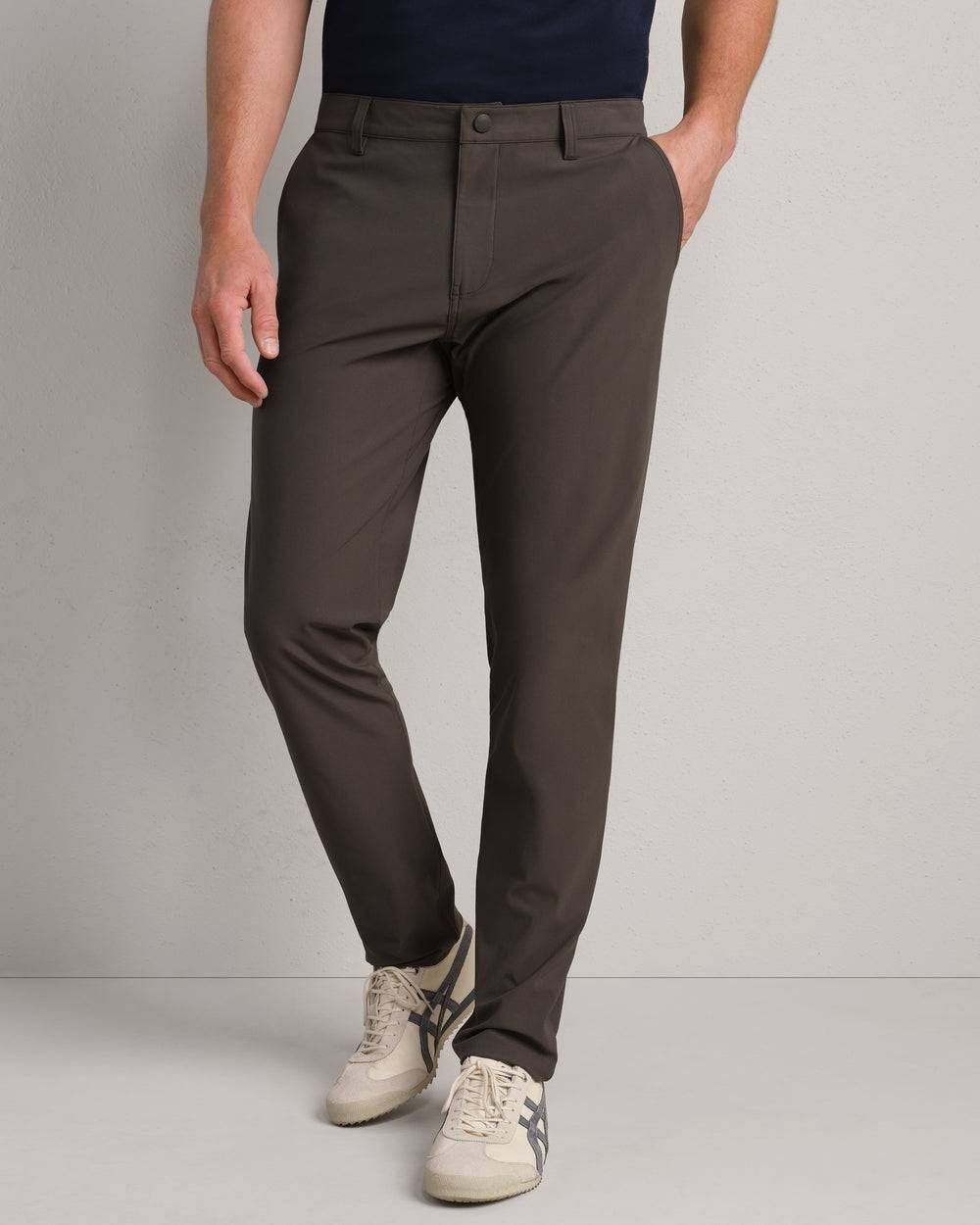 Rhone Commuter Slim Pants Cafe Noir 31 Designer Luxury Gorpcore Office Business